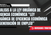 ANALISIS A LA LEY ORGÁNICA DE URGENCIA ECONÓMICA “LEY ORGÁNICA DE EFICIENCIA ECONÓMICA Y GENERACIÓN DE EMPLEO”