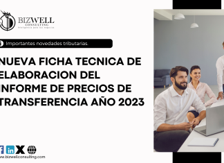 ENTRADA EN VIGENCIA DE NUEVA FICHA TECNICA DE ELABORACION DE INFORMES DE PRECIOS DE TRANSFERENCIA DEL EJERCICIO FISCAL 2023