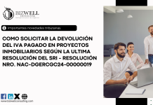 Solicitar la devolución del IVA pagado en proyectos inmobiliarios – Resolución NRO. NAC-DGERCGC24-00000019